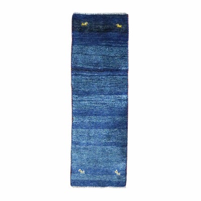 ペルシャ絨毯<br>シラーズ産ギャッベ<br>毛100％　39×118cm<br>商品番号 90560
