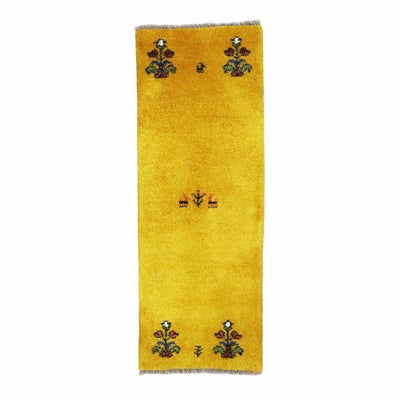 ペルシャ絨毯<br>シラーズ産ギャッベ<br>毛100％　43×114cm<br>商品番号 90569