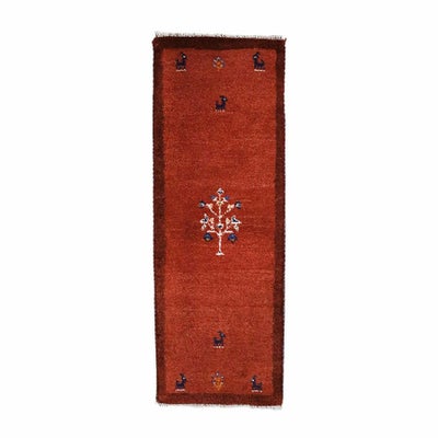 ペルシャ絨毯<br>シラーズ産ギャッベ<br>毛100％　42×116cm<br>商品番号 90573