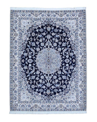ペルシャ絨毯<br>ナイン産<br>毛＆絹　155×207cm<br>商品番号90677