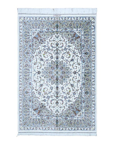 ペルシャ絨毯クム産<br>パディデ工房<br>絹100% 133×195cm<br>商品番号90748