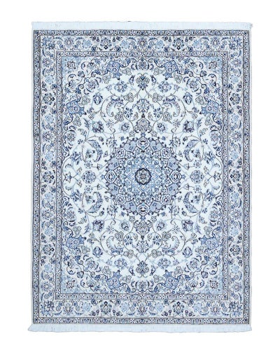 ペルシャ絨毯<br>ナイン産<br>毛＆絹　150×207cm<br>商品番号90675