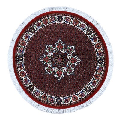 ペルシャ絨毯<br>ビジャー産<br>毛100％ 123×122cm<br>商品番号90741