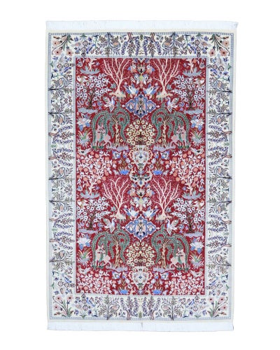 ペルシャ絨毯<br>ナイン産<br>毛＆絹　135×209cm<br>商品番号90774