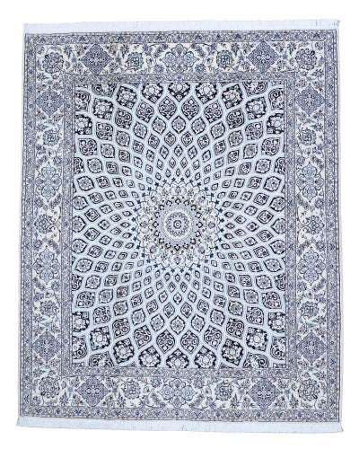 ペルシャ絨毯<br>ナイン産<br>毛＆絹 205×255cm<br>商品番号90800