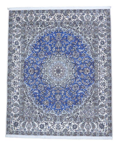 ペルシャ絨毯<br>ナイン産<br>毛＆絹 200×245cm<br>商品番号90801