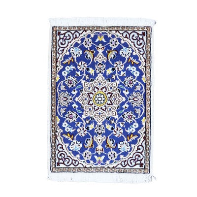 ペルシャ絨毯ウール<br>ナイン産<br>毛＆絹 40×57cm<br>商品番号 90825