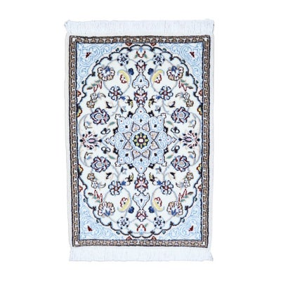 ペルシャ絨毯<br>ナイン産<br>毛＆絹 41×60cm<br>商品番号 90827