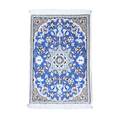 ペルシャ絨毯<br>ナイン産<br>毛＆絹 41×60cm<br>商品番号 90833