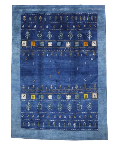 ペルシャ絨毯<br>シラーズ産ギャッベ<br>毛100％　208×294cm<br>商品番号90905