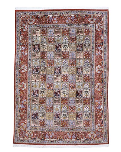 ペルシャ絨毯ウール<br>ムード産<br>毛100％ 205×294cm<br>商品番号91219