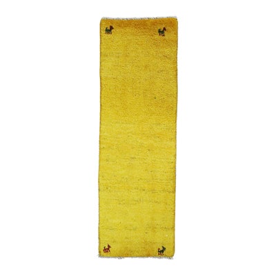 ペルシャ絨毯<br>シラーズ産ギャッベ<br>毛100％　39×118cm<br>商品番号 90913