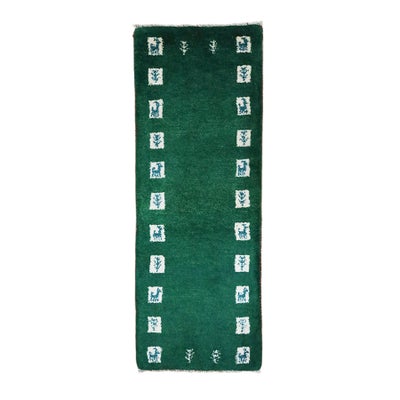 ペルシャ絨毯<br>シラーズ産ギャッベ<br>毛100％　43×115cm<br>商品番号 90914