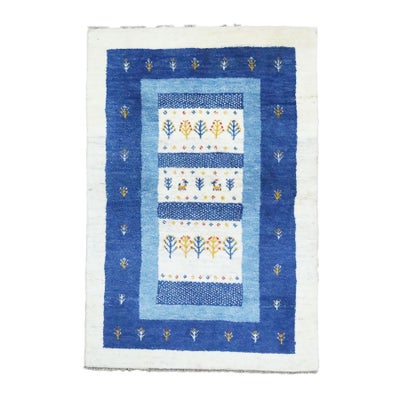 ペルシャ絨毯<br>シラーズ産ギャッベ<br>毛100% 97×145cm<br>商品番号90854