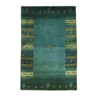 ペルシャ絨毯<br>シラーズ産ギャッベ<br>毛100% 98×150cm<br>商品番号90856