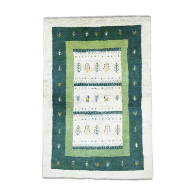 ペルシャ絨毯<br>シラーズ産ギャッベ<br>毛100% 96×145cm<br>商品番号90859