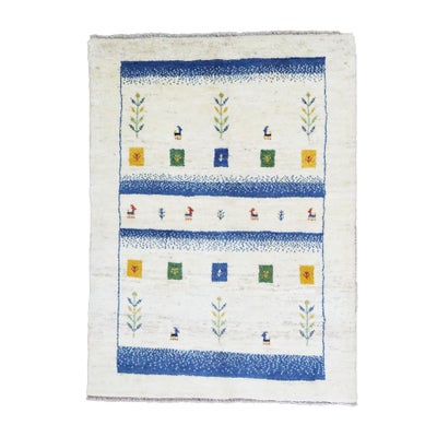 ペルシャ絨毯<br>シラーズ産ギャッベ<br>毛100% 102×142cm<br>商品番号90872
