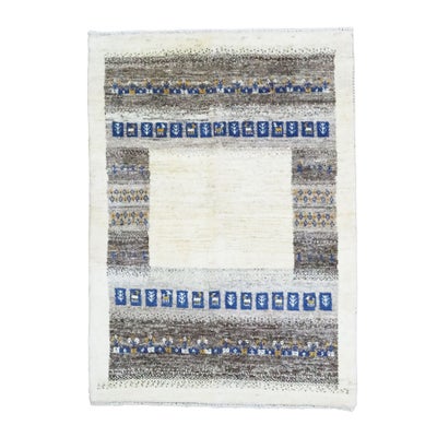 ペルシャ絨毯<br>シラーズ産ギャッベ<br>毛100% 103×147cm<br>商品番号90873