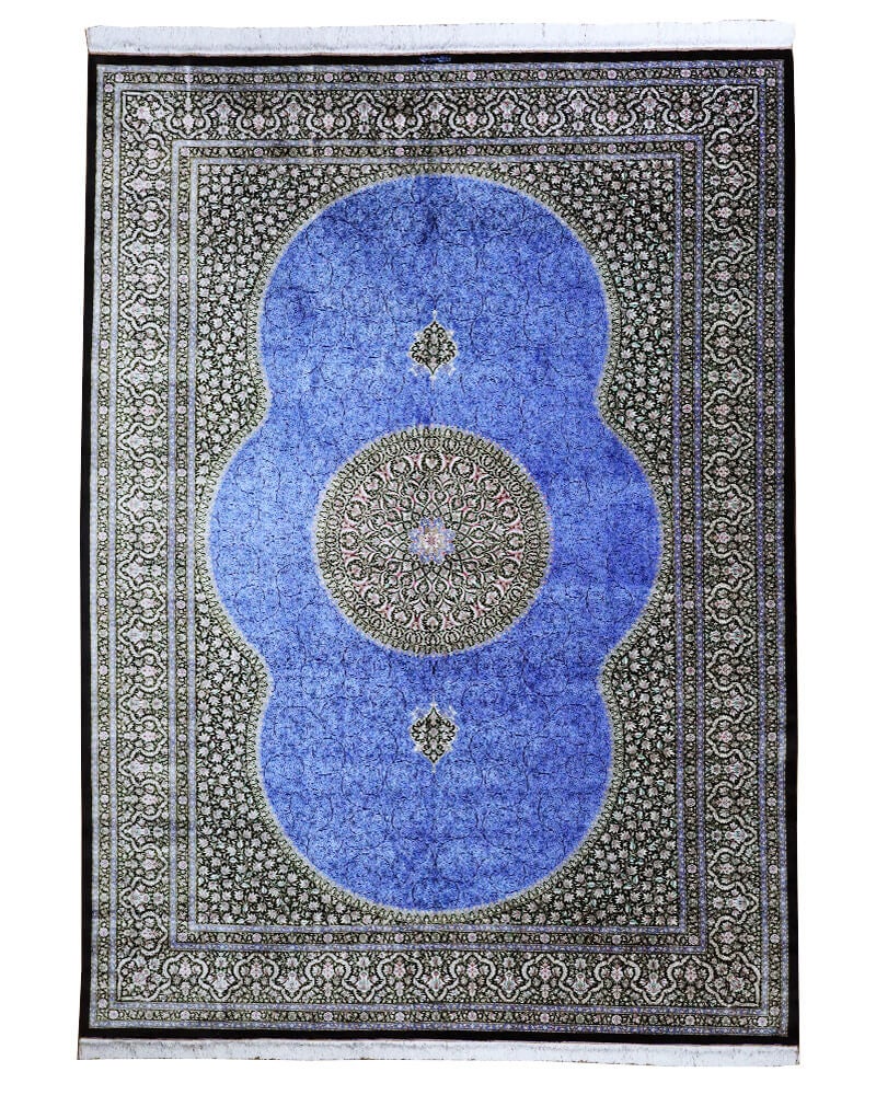 ペルシャ絨毯 クム産ムサビ工房絹100% 245×350cm商品番号89714 | 本格