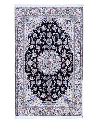 ペルシャ絨毯<br>ナイン産<br>毛＆絹　131×207cm<br>商品番号91167