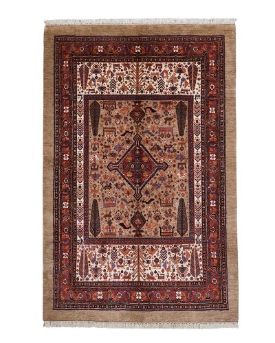 ペルシャ絨毯<br>カシュガイ産<br>毛100% 150×230cm<br>商品番号91181