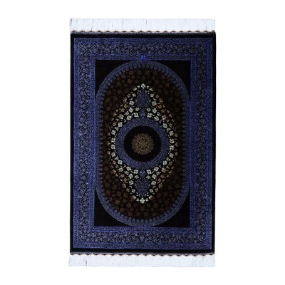ペルシャ絨毯クム産<br>シャナ工房<br>絹100% 78×123cm<br>商品番号91217