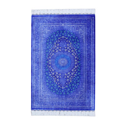 ペルシャ絨毯クム産<br>シャナ工房<br>絹100% 79×123cm<br>商品番号91218