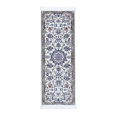 ペルシャ絨毯<br>ナイン産<br>毛＆絹 42×117cm<br>商品番号 89278