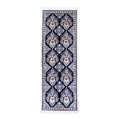 ペルシャ絨毯<br>ナイン産シシラ<br>毛＆絹 51×149cm<br>商品番号 89276