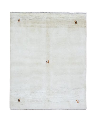 ペルシャ絨毯<br>シラーズ産ギャッベ<br>毛100% 152×190cm<br>商品番号91240