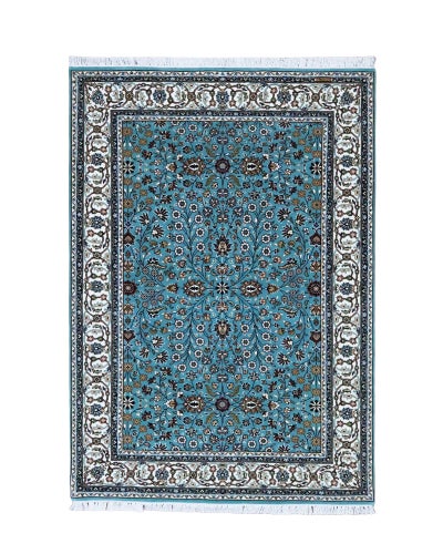 トルコ絨毯<br>ヘレケ産<br>毛100%　125×180cm<br>商品番号91255