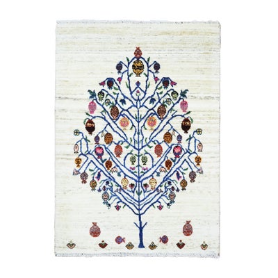 ペルシャ絨毯<br>シラーズ産ギャッベ<br>ファインカシュクリ<br>毛100％　69×94cm<br>商品番号91189