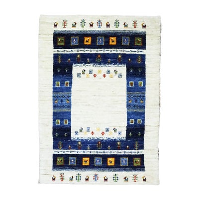 ペルシャ絨毯<br>シラーズ産ギャッベ<br>ファインカシュクリ<br>毛100％　66×94cm<br>商品番号91213