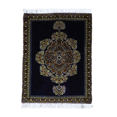 ペルシャ絨毯<br>カシャーン産<br>毛＆絹 66×88cm<br>商品番号 91193