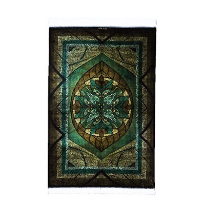 ペルシャ絨毯 クム産 <br>カーゼミ工房<br>絹100% 100×150cm<br>商品番号91202