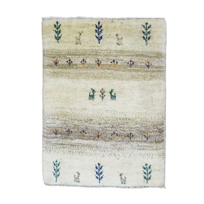 ペルシャ絨毯<br>シラーズ産ギャッベ<br>毛100％　64×85cm<br>商品番号91298
