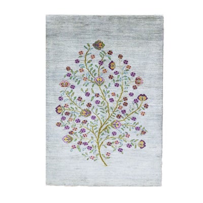 ペルシャ絨毯<br>シラーズ産ギャッベ<br>ファインカシュクリ<br>毛100%　102×147cm <br>商品番号91312