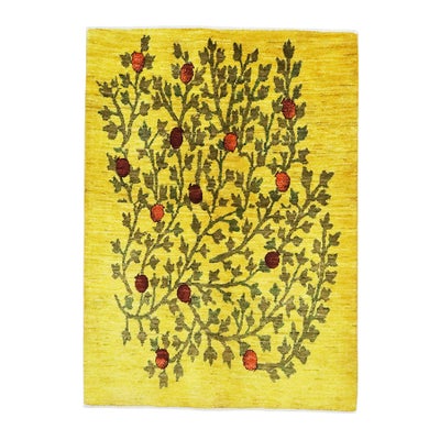 ペルシャ絨毯<br>シラーズ産ギャッベ<br>ファインカシュクリ<br>毛100%　102×140cm <br>商品番号91313
