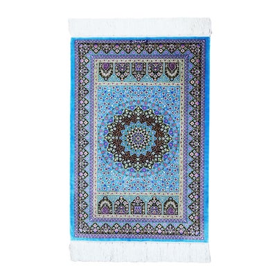 ペルシャ絨毯 クム産<br>アルサラーニ工房<br>絹100％ 62×90cm<br>商品番号77407