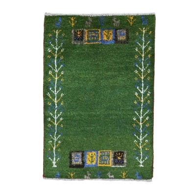 ペルシャ絨毯<br>シラーズ産ギャッベ<br>毛100％　51×75cm<br>商品番号91322