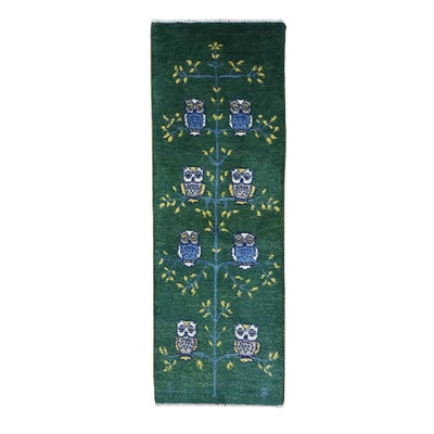 ペルシャ絨毯<br>シラーズ産ギャッベ<br>毛100%　51×147cm<br>商品番号 91337