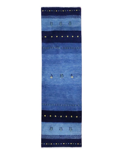 ペルシャ絨毯<br>シラーズ産ギャッベ<br>毛100％ 70×243cm<br>商品番号 91338