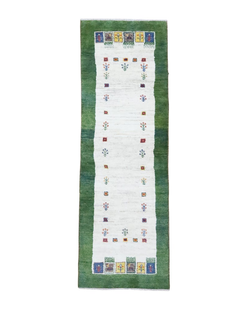 ペルシャ絨毯シラーズ産ギャッベ毛100％ 78×238cm商品番号 91339