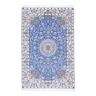ペルシャ絨毯<br>ナイン産<br>毛＆絹  103×156cm<br>商品番号91394