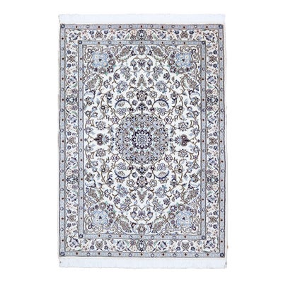 ペルシャ絨毯<br>ナイン産<br>毛＆絹  105×149cm<br>商品番号91395