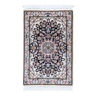 ペルシャ絨毯<br>ナイン産(6La)シシラ<br>モルタザヴィ工房<br>毛＆絹 51×75cm<br>商品番号 91415