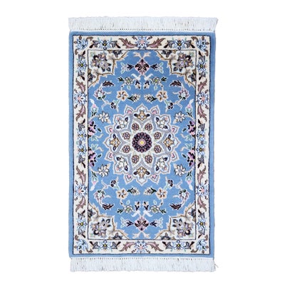 ペルシャ絨毯<br>ナイン産<br>毛＆絹 49×77cm<br>商品番号 91420