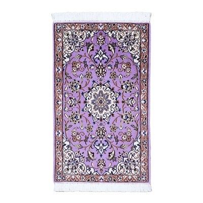 ペルシャ絨毯<br>ナイン産<br>毛＆絹 49×82cm<br>商品番号 91423