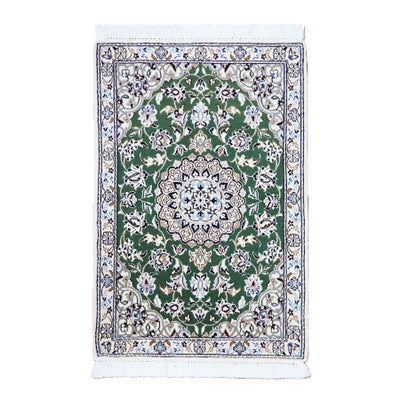 ペルシャ絨毯<br>ナイン産<br>毛＆絹 60×89cm<br>商品番号 91430