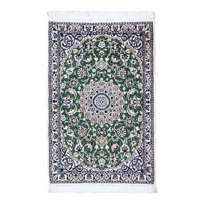 ペルシャ絨毯<br>ナイン産<br>毛＆絹 60×90cm<br>商品番号 91432